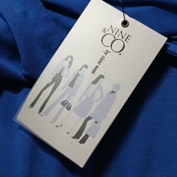 Nine & Co by Nine West Lily Women's V-Neck Tie Back Blouse Top Medium - Picture 6 of 7